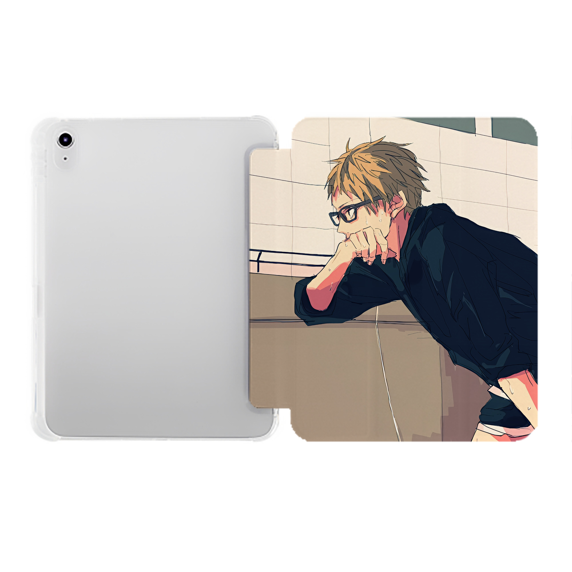 （画像用） ハイキュー!! Haikyu!! IPad ケース ペン収納付き 三つ折りスタンド PUレザー×シリコン 対応機種9.5/10.5/10.9インチ